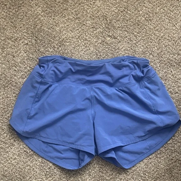 lululemon athletica Lightweight Blue Sped Up Run Shorts 4” Size 6 - Picture 3 of 8